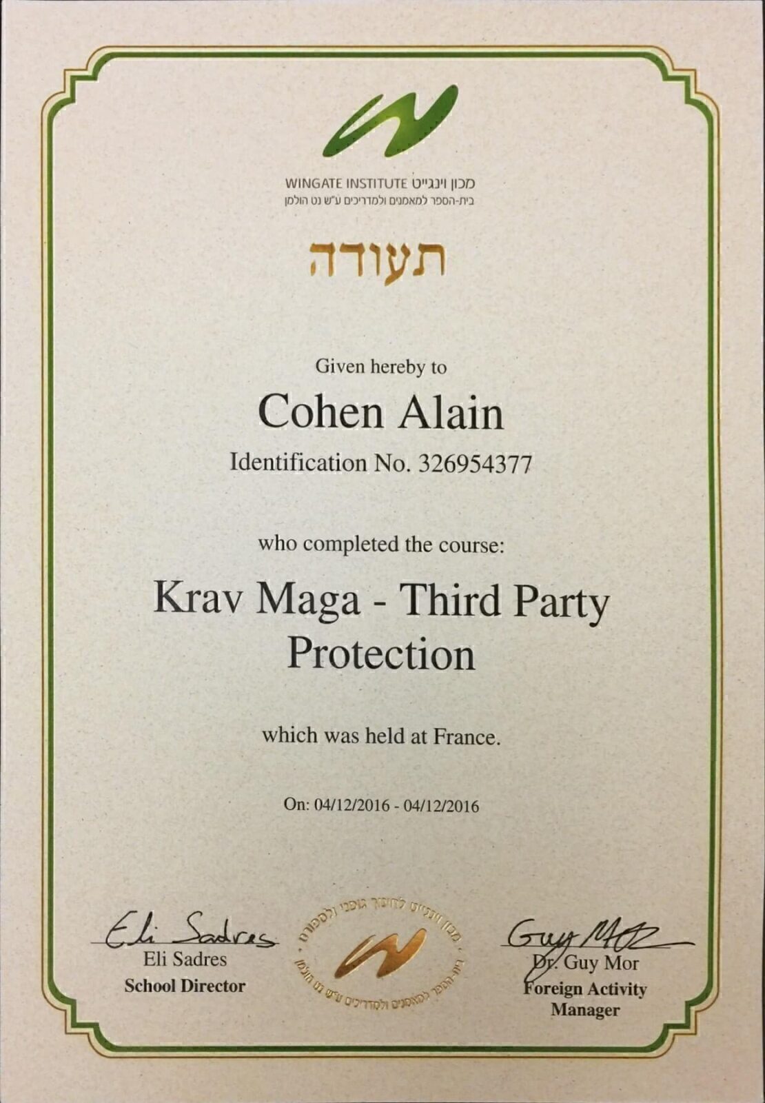 Close Protection Instructor